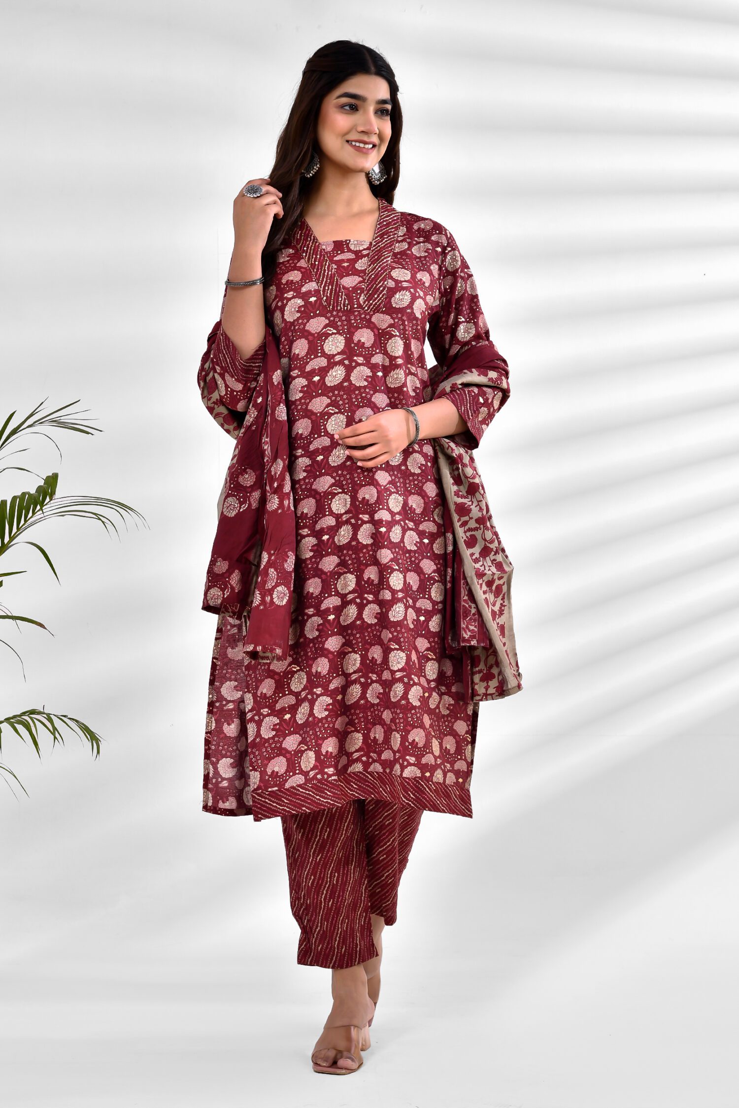 Muslin Three-Piece Kurta Set