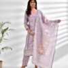 V-Neck Floral Kurta Set