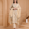 Yellow Floral Cotton Kurta Set
