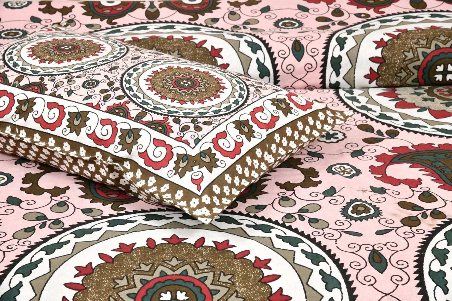 Jaipuri Cotton Patola Double Bed Sheet Set