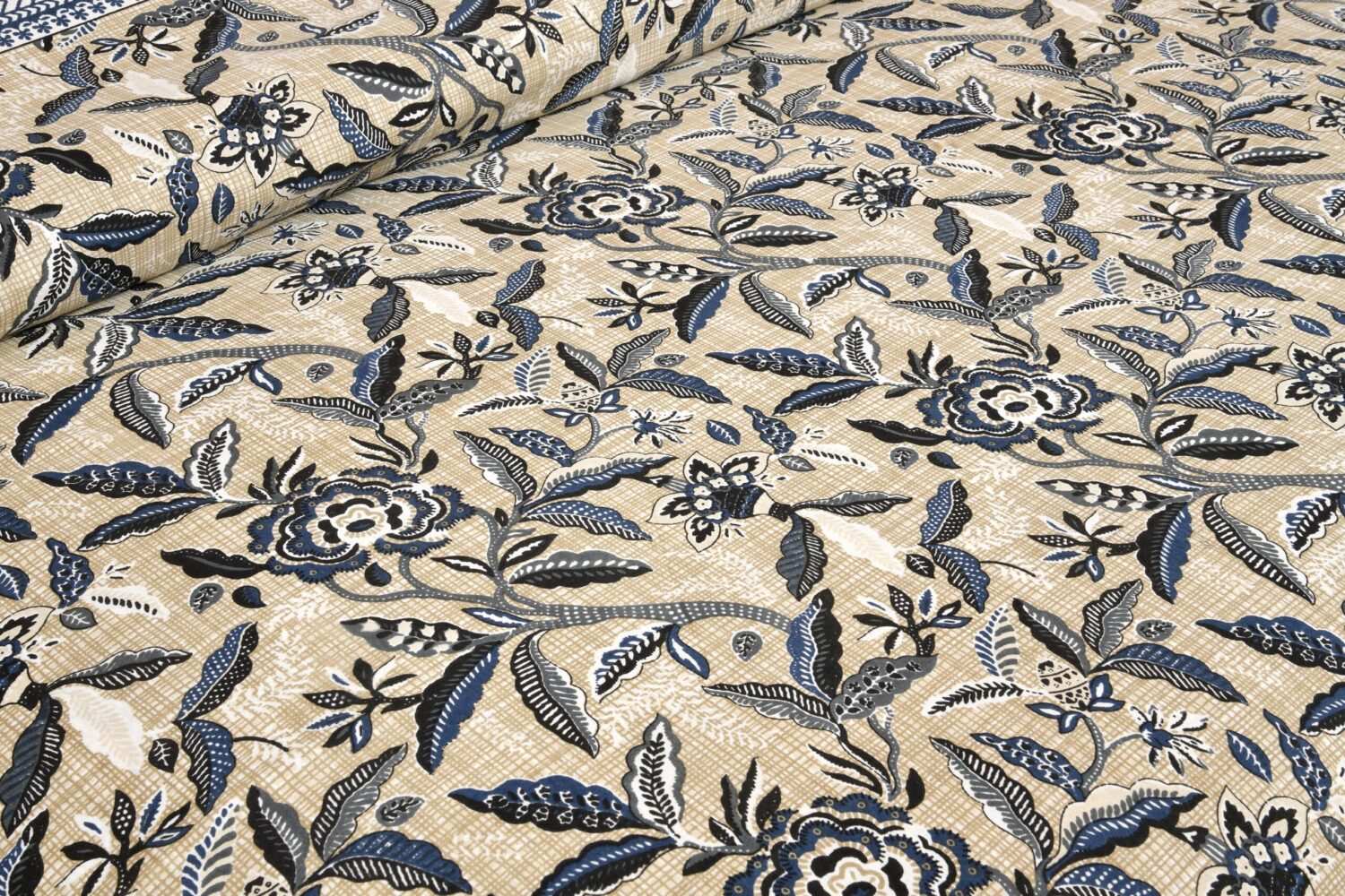 Light Brown Printed Cotton Bed Sheet Set