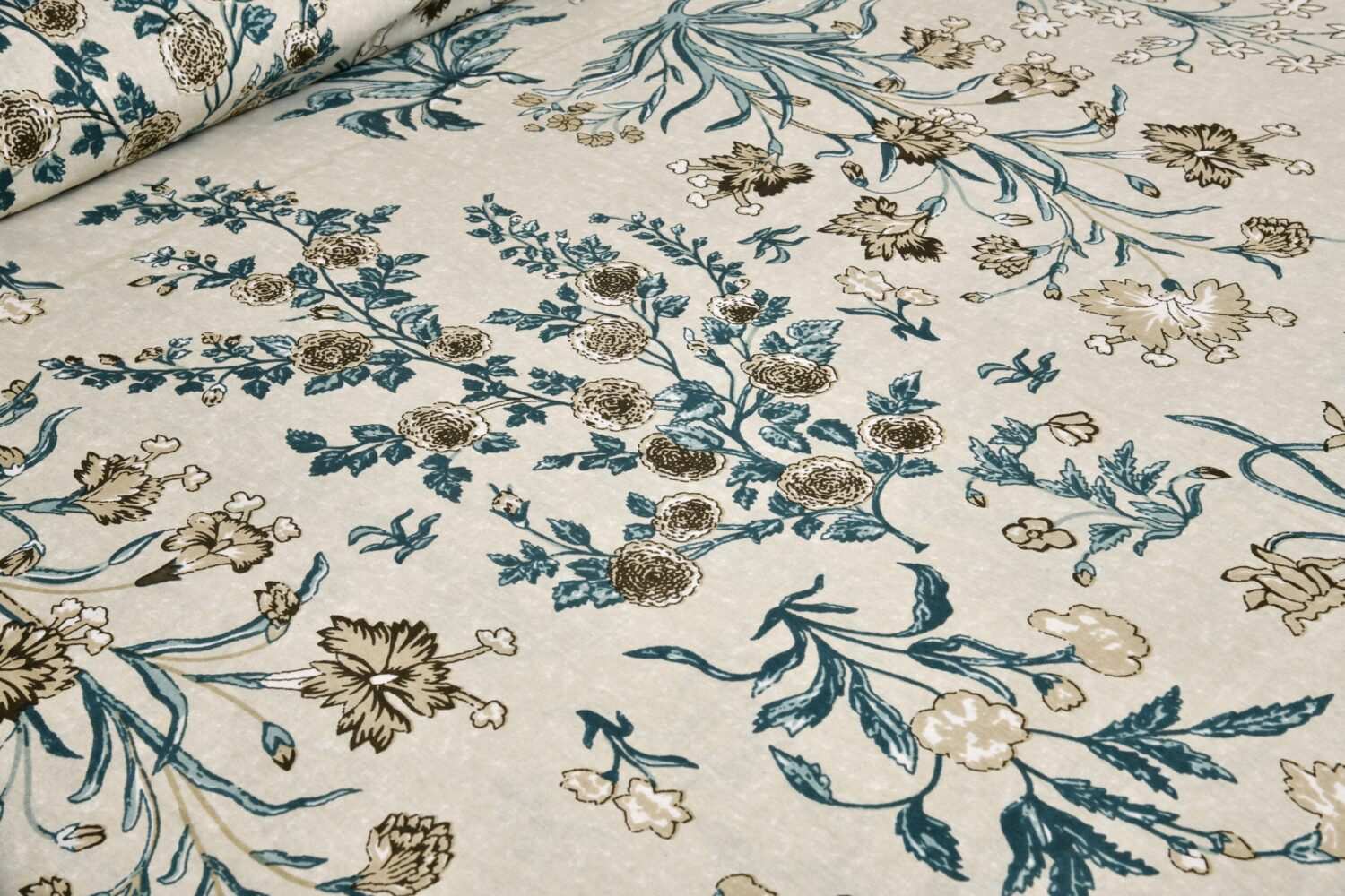 Sea Green Cotton Jaipuri Bedsheet