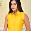 Yellow Two-Piece Kurta Pant Suit Set