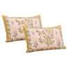 Pink Floral Cotton King Size Bedsheet