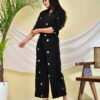 Black and White Dotted Co-ord Set Women