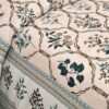 Peach & Dark Green Floral King Size Bedsheet