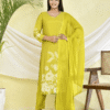 Mint Green Floral Kurta Set