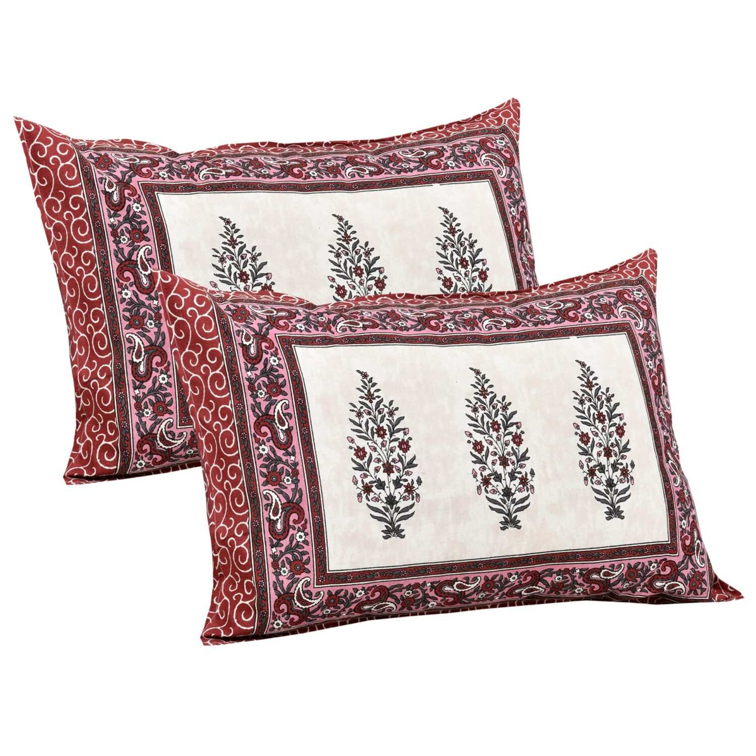 Cotton Hand Block Print King Size Bedsheet