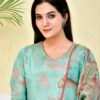 Sea Green Floral Kurta Set