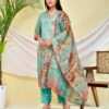 Sea Green Floral Kurta Set