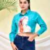 Sky Blue Printed Shirt