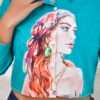 Blue Printed Women Shirt