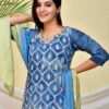 Celestial Blue Jari Work Kurta Set