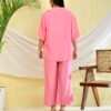 Embroidery Women Blush Blossom Co-ord Set