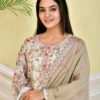 Golden Beige Bloom Kurta Set