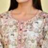 Golden Beige Bloom Kurta Set