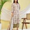 Golden Beige Bloom Kurta Set