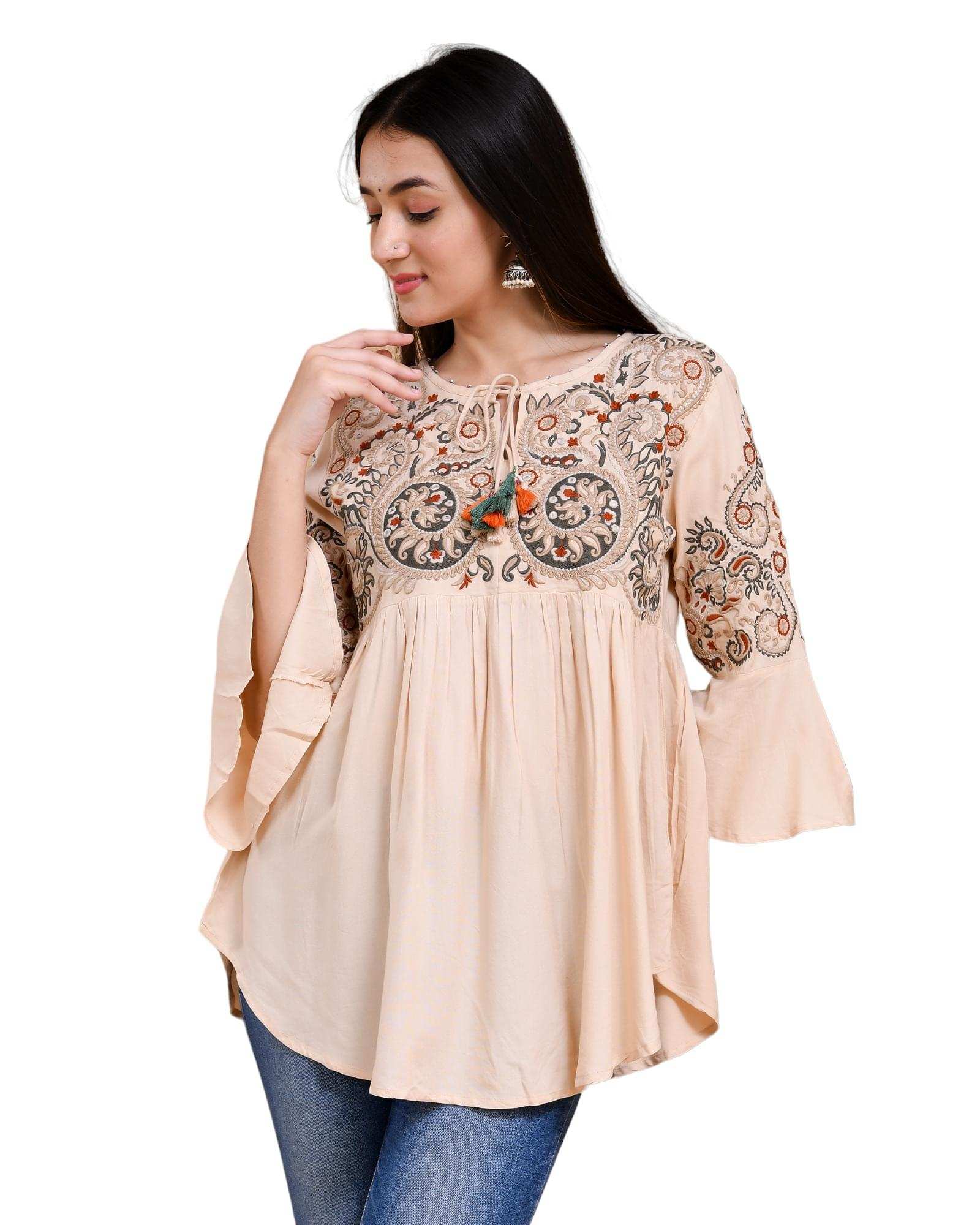 Cream Top for Women