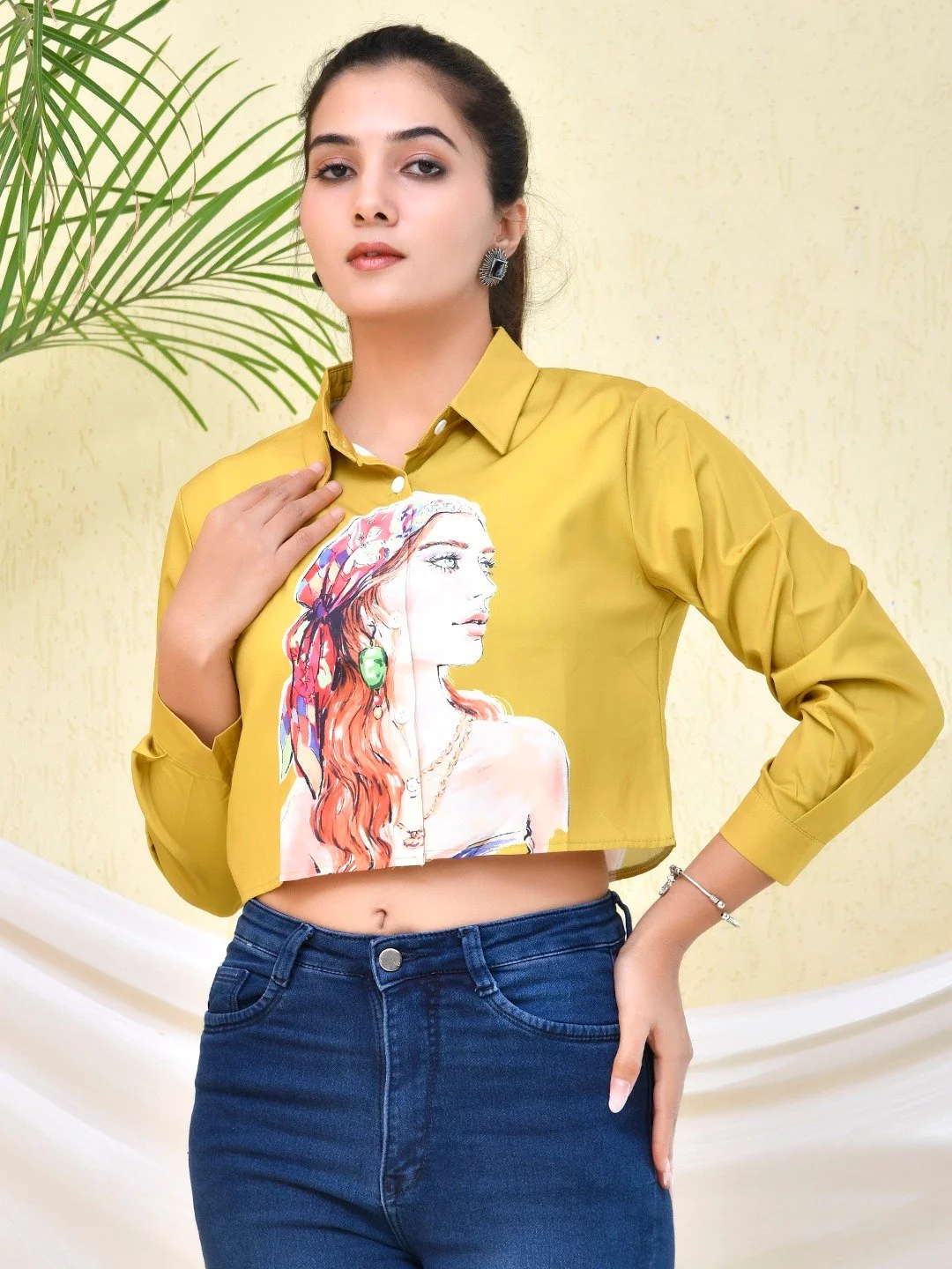 Yellow Printed Shirt